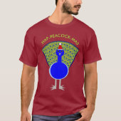 Funny Christmas Peacock Custom T-Shirt (Vorderseite)