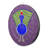 Funny Christmas Peacock Dartscheibe (Vorderseite rechts)