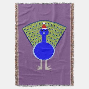 Funny Christmas Peacock Decke