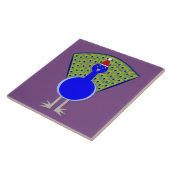 Funny Christmas Peacock Fliese (Seite)