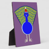 Funny Christmas Peacock Fotoplatte (Seite)