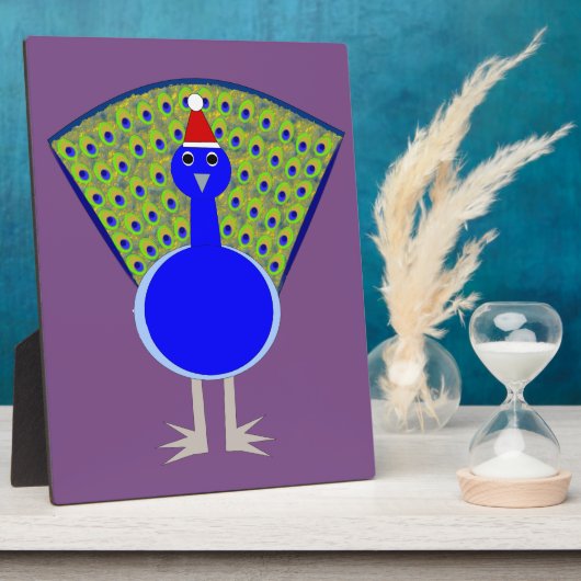 Funny Christmas Peacock Fotoplatte (Seite)