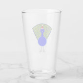 Funny Christmas Peacock Glas (Rückseite)