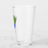 Funny Christmas Peacock Glas (Links)