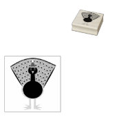 Funny Christmas Peacock Gummistempel (Stempel)