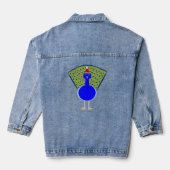 Funny Christmas Peacock Jeansjacke (Rückseite)