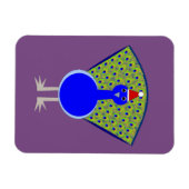 Funny Christmas Peacock Magnet (Horizontal)