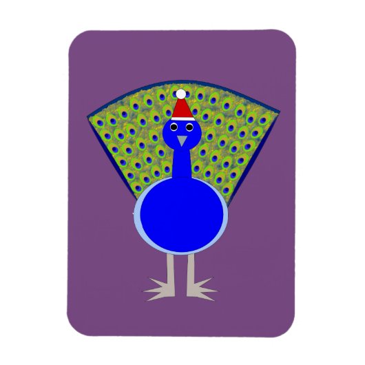 Funny Christmas Peacock Magnet (Vertikal)