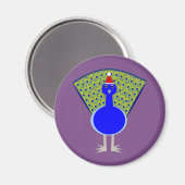 Funny Christmas Peacock Magnet (Vorderseite/Rückseite)