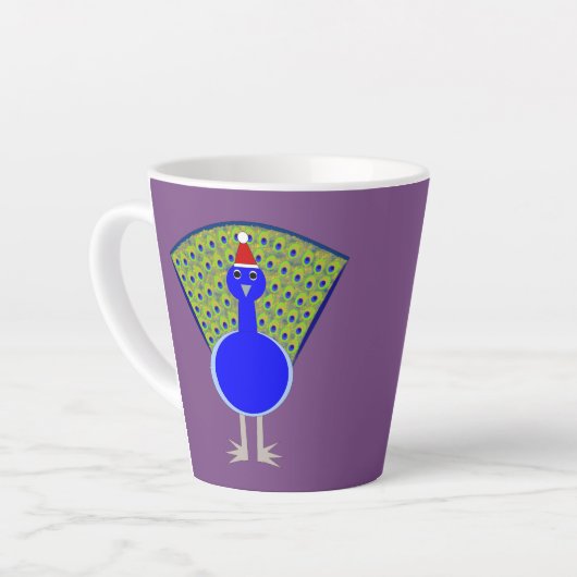 Funny Christmas Peacock Milchtasse (Linke Ecke)