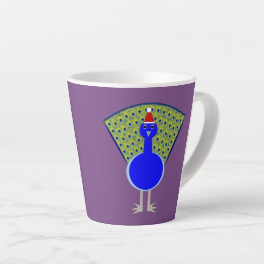 Funny Christmas Peacock Milchtasse (Rechte Ecke)