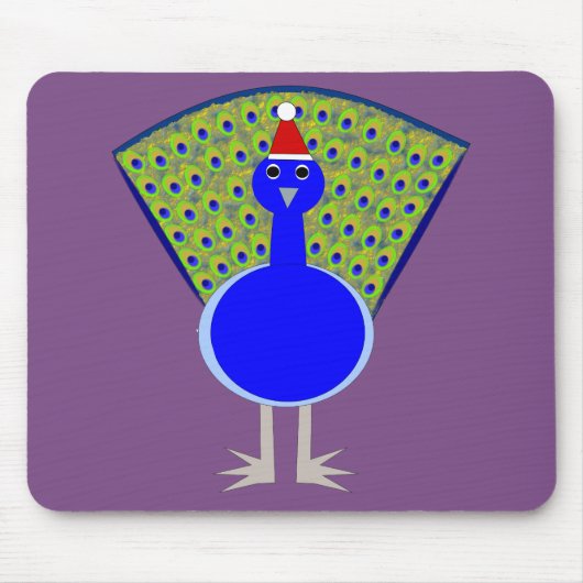 Funny Christmas Peacock Mousepad (Vorne)