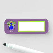 Funny Christmas Peacock Namensschild (Beispiel)