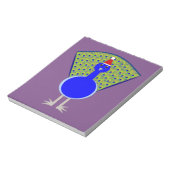 Funny Christmas Peacock Notizblock (Rotiert)