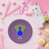 Funny Christmas Peacock Pappteller (Party)
