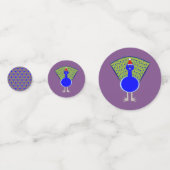 Funny Christmas Peacock Personalisiert Konfetti (Rückseiten)
