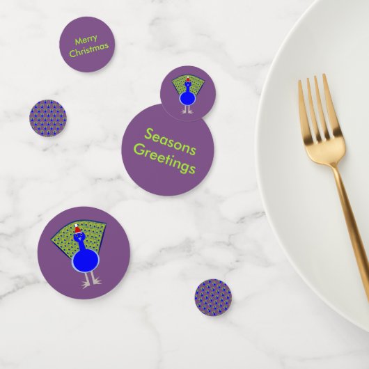 Funny Christmas Peacock Personalisiert Konfetti (Gruppe)