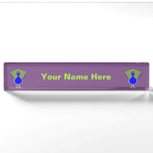 Funny Christmas Peacock Personalisiert Namensplakette
