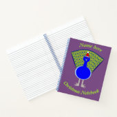 Funny Christmas Peacock Personalisiert Notizblock (Innenseite)