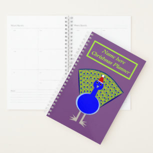 Funny Christmas Peacock Personalisiert Planer