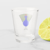 Funny Christmas Peacock Schnapsglas (Rückseite)