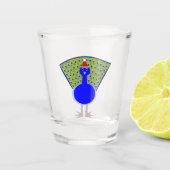Funny Christmas Peacock Schnapsglas (Vorderseite)