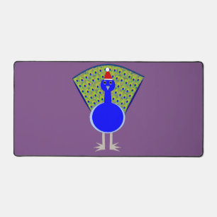 Funny Christmas Peacock Schreibtischunterlage