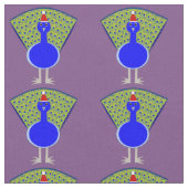 Funny Christmas Peacock Stoff (Nahaufnahme)