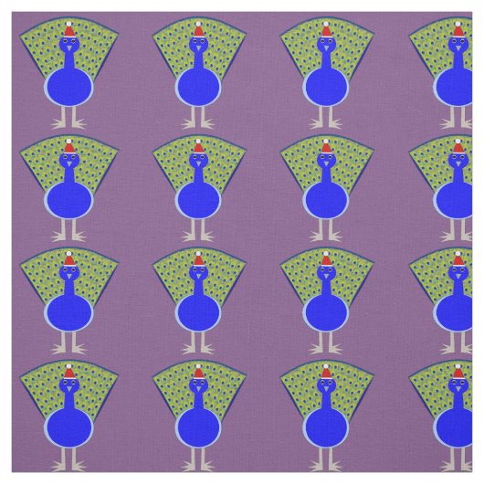 Funny Christmas Peacock Stoff (Muster)