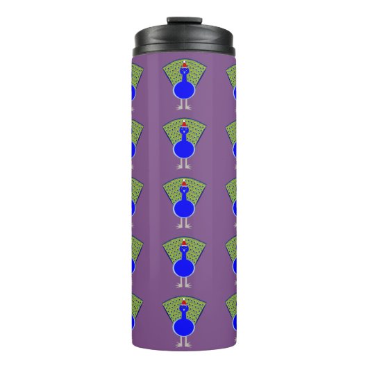 Funny Christmas Peacock Thermosbecher (Vorderseite)