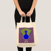 Funny Christmas Peacock Tragetasche (Vorderseite (Produkt))