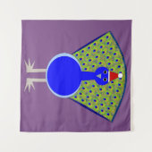 Funny Christmas Peacock Wandteppich (Vorderseite (Horizontal))