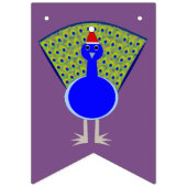 Funny Christmas Peacock Wimpelkette (Erste Fahne)