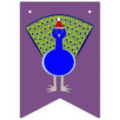Funny Christmas Peacock Wimpelkette (Dritte Fahne)