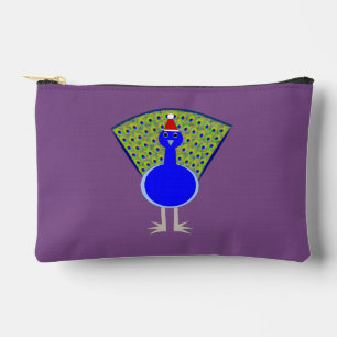 Funny Christmas Peacock Zubehörtasche