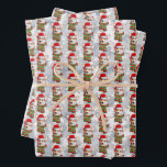 Funny Christmas Pembroke Welsh Corgi Wearing Scarf Geschenkpapier Set<br><div class="desc">Funny Christmas Pembroke Welsh Corgi Wearing Scarf Wrapping Paper Sheets</div>