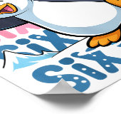 Funny Christmas Penguin Dabbing Xmas Dab Six Seven Poster (Ecke)