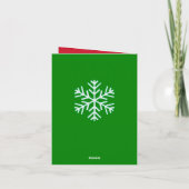 Funny Christmas personalisierte Elf Foto Feiertagskarte (Rückseite)