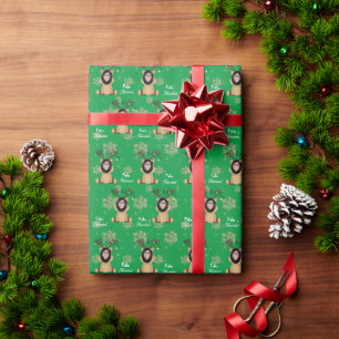 Funny Christmas Personalisiertes Foto Gesicht Span Geschenkpapier