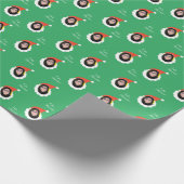 Funny Christmas Personalisiertes Foto Gesicht Span Geschenkpapier (Ecke)