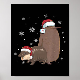 Funny Christmas Pesto & Moo Deng Friendship Pe Poster