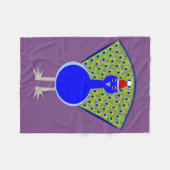 Funny Christmas Pfau Fleecedecke (Vorderseite (Horizontal))