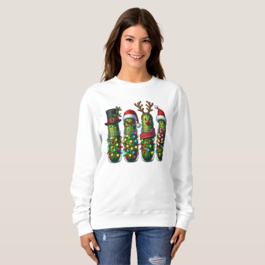 Funny Christmas Pickle Sweatshirt (Vorne ganz)