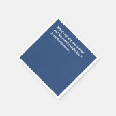 Funny Christmas Pie Gedicht Bold Blue Serviette (Ecke)
