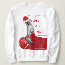 Funny Christmas Pinup Hoe Joke Ladys Xmas Jumper Sweatshirt