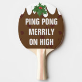 Funny Christmas Plum Pudding Ping Pong Paddle Padd Tischtennis Schläger (Vorderseite)