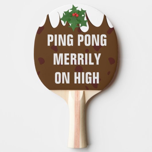 Funny Christmas Plum Pudding Ping Pong Paddle Padd Tischtennis Schläger (Vorderseite)