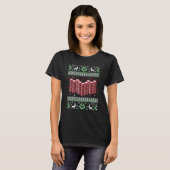 Funny Christmas Poker Chips Ugly Sweater T-Shirt (Vorne ganz)