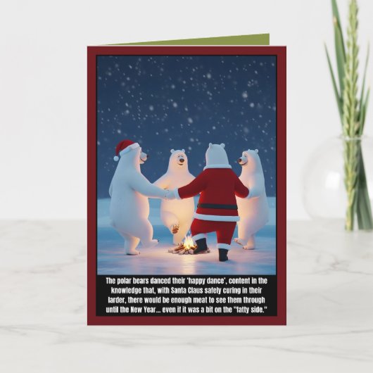 Funny Christmas polar bears Karte (Vorderseite)