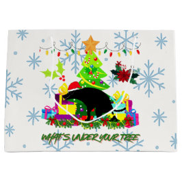 Funny Christmas Pooping Dog Große Geschenktüte